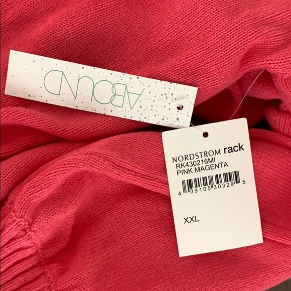 Abound Pink Magenta V-Neck Knit Sweater NWT Size XXL - Picture 9 of 9